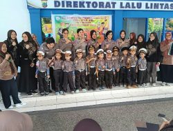 Ratusan Anak TK Islam se-Kota Manado Kunjungi Mako Ditlantas Polda Sulut