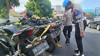 Bidang Propam Polda Sulut Gelar Operasi Penegakan Disiplin, Puluhan Kendaraan Terjaring Razia