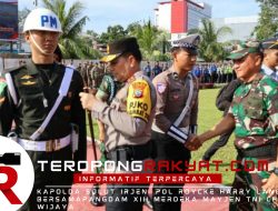 Kapolda Sulut Irjen Pol Roycke Harry Langie Pimpin Apel Pasukan Operasi Lilin Pengamanan Natal dan Tahun Baru 2025