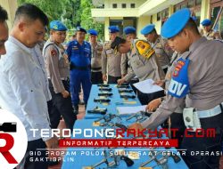 Propam Polda Sulut Gelar Operasi Gaktiblin Pemeriksaan Senpi Dinas Anggota