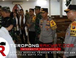Kapolda Bersama Pangdam XIII/Merdeka Pimpin Patroli Kamtibmas saat Misa Malam Natal
