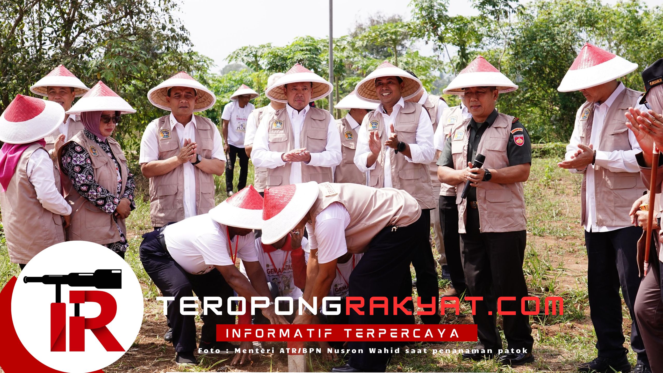 Di Momen Pencanangan GEMAPATAS 2025, Menteri Nusron: Semua Masyarakat Wajib Pasang Patok