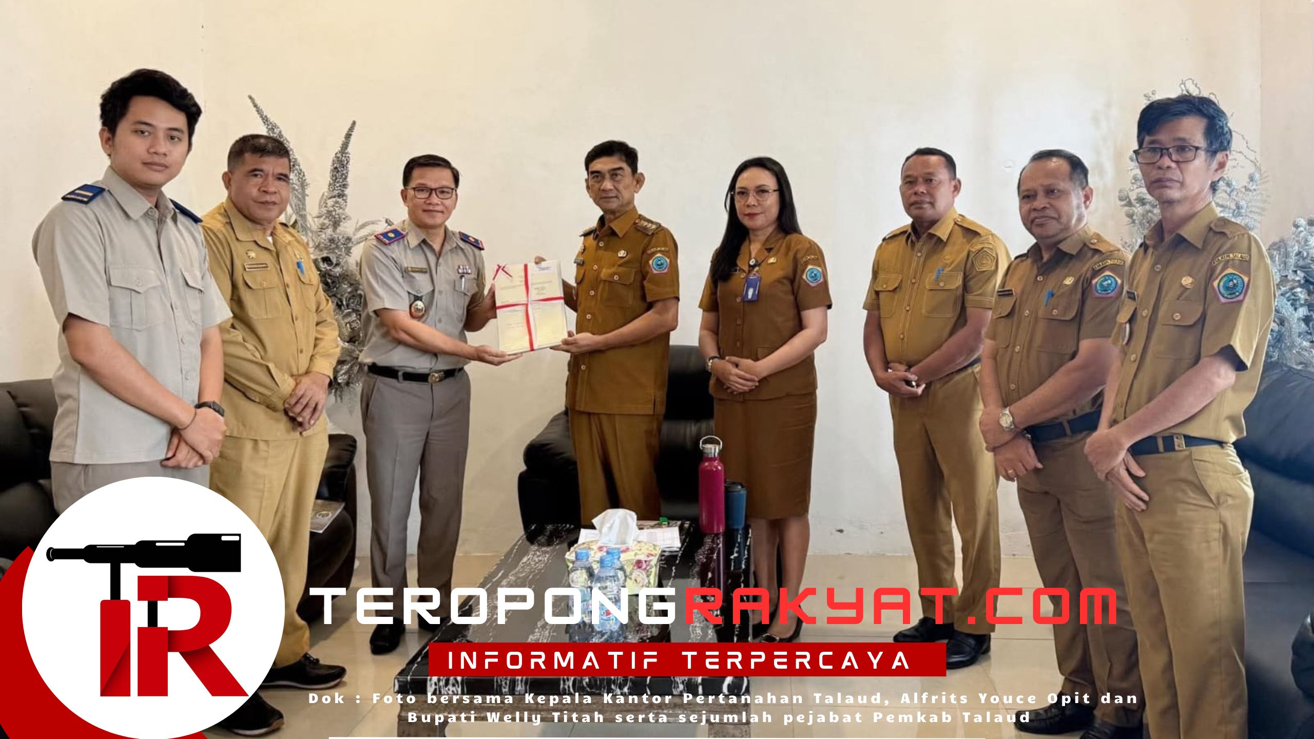 Sinergi di Ujung Utara, Kepala Kantor Pertanahan Talaud, Alfrits Youce Opit Laporkan Capaian Strategis ke Bupati Welly Titah
