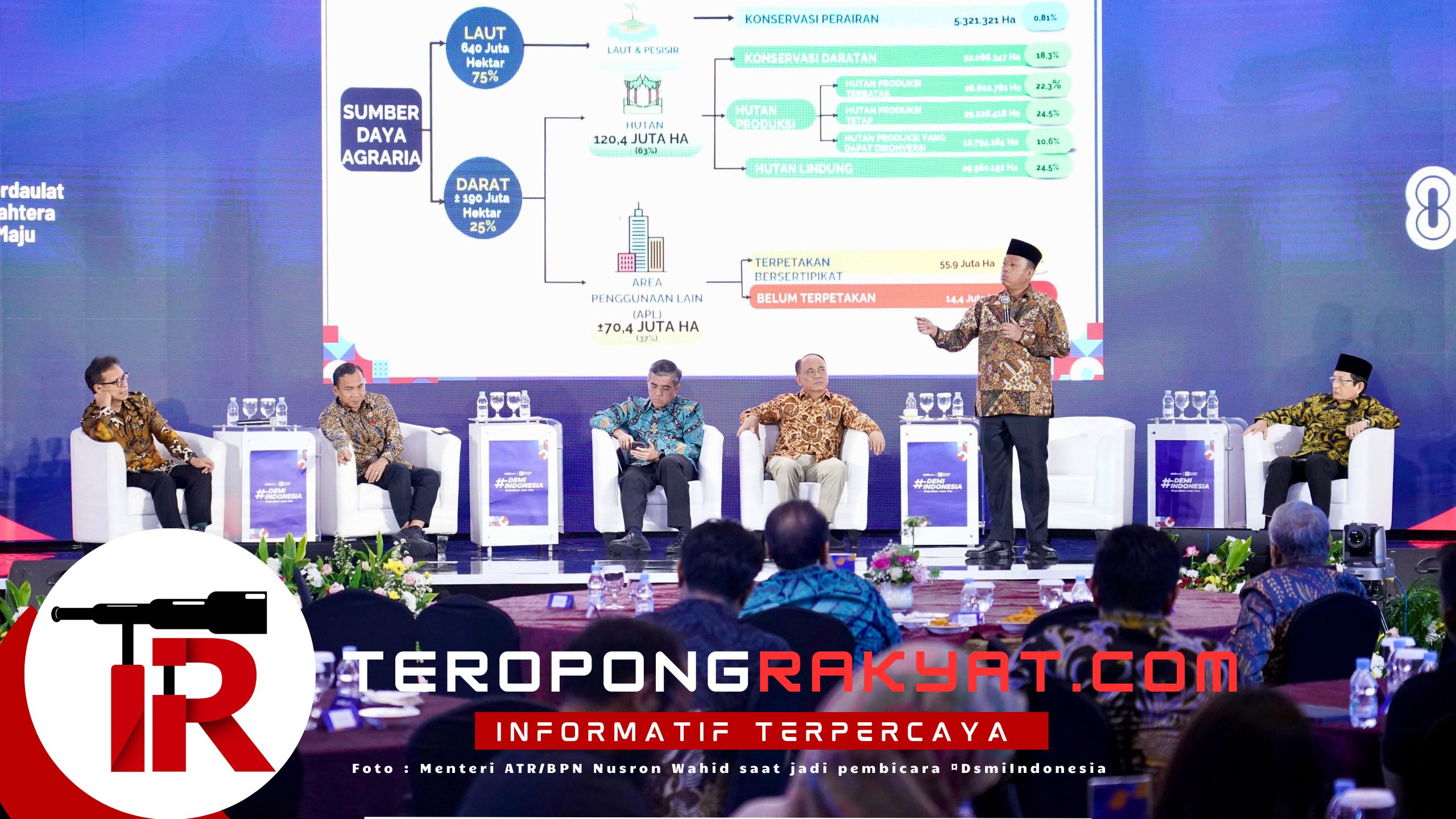 Jadi Pembicara DemiIndonesia, Menteri Nusron: Siap Menahan Laju Alih Fungsi Lahan