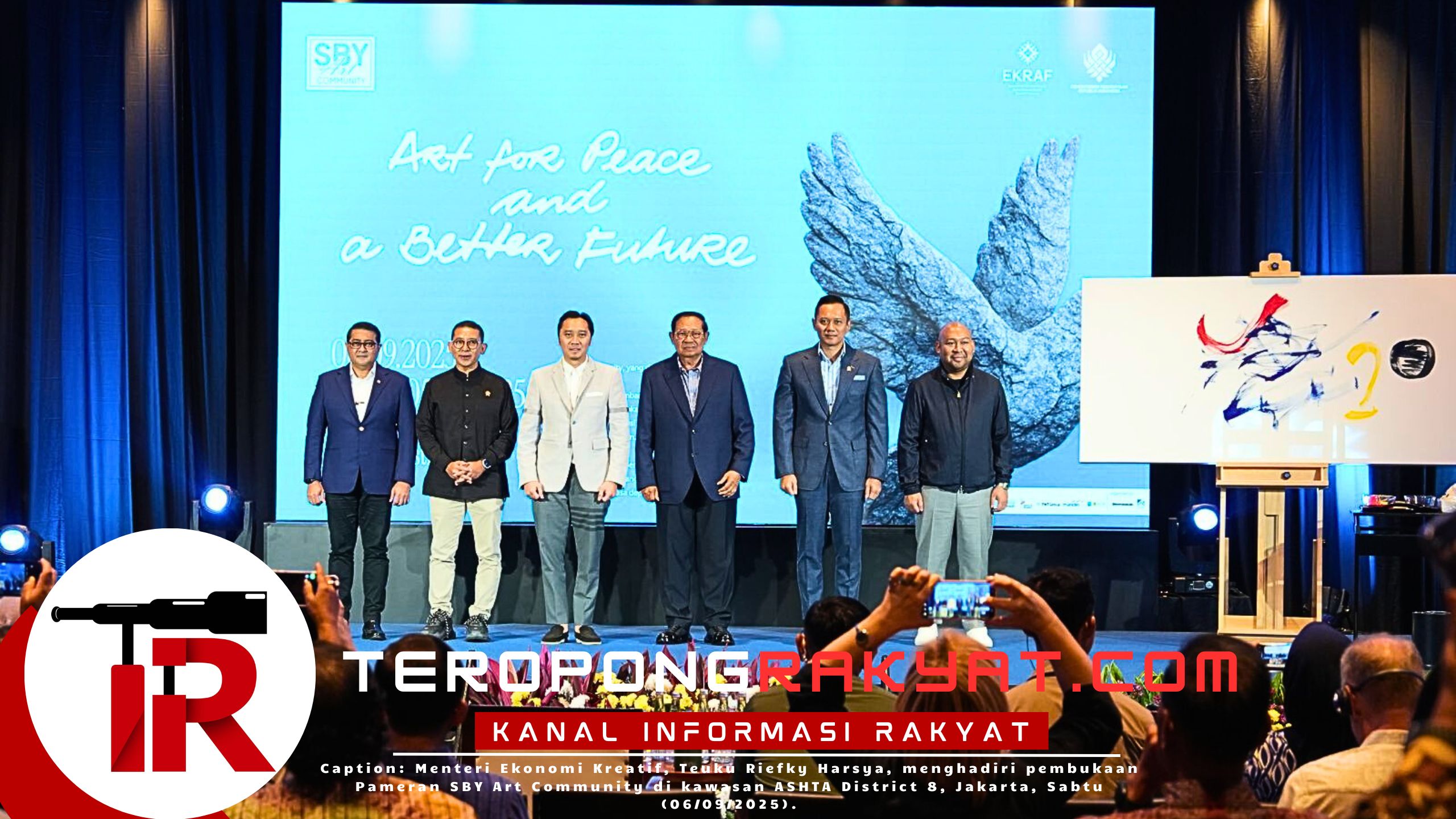 Pameran SBY Art Community Resmi Dibuka, Hadirkan 31 Karya Seni untuk Perdamaian dan Masa Depan