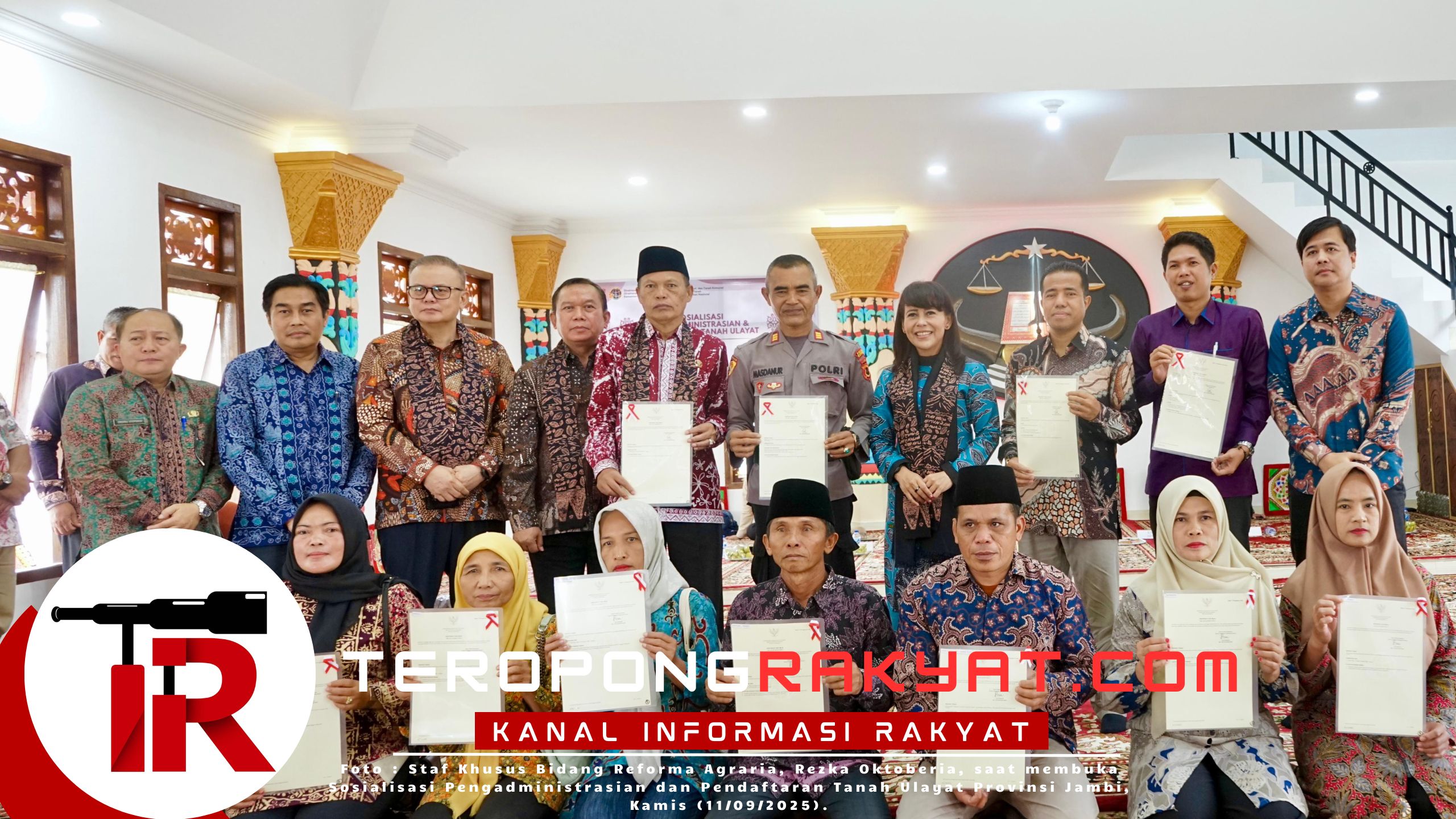 Kementerian ATR/BPN Jaga Eksistensi Hak Adat Lewat Pendaftaran Tanah Ulayat di Jambi