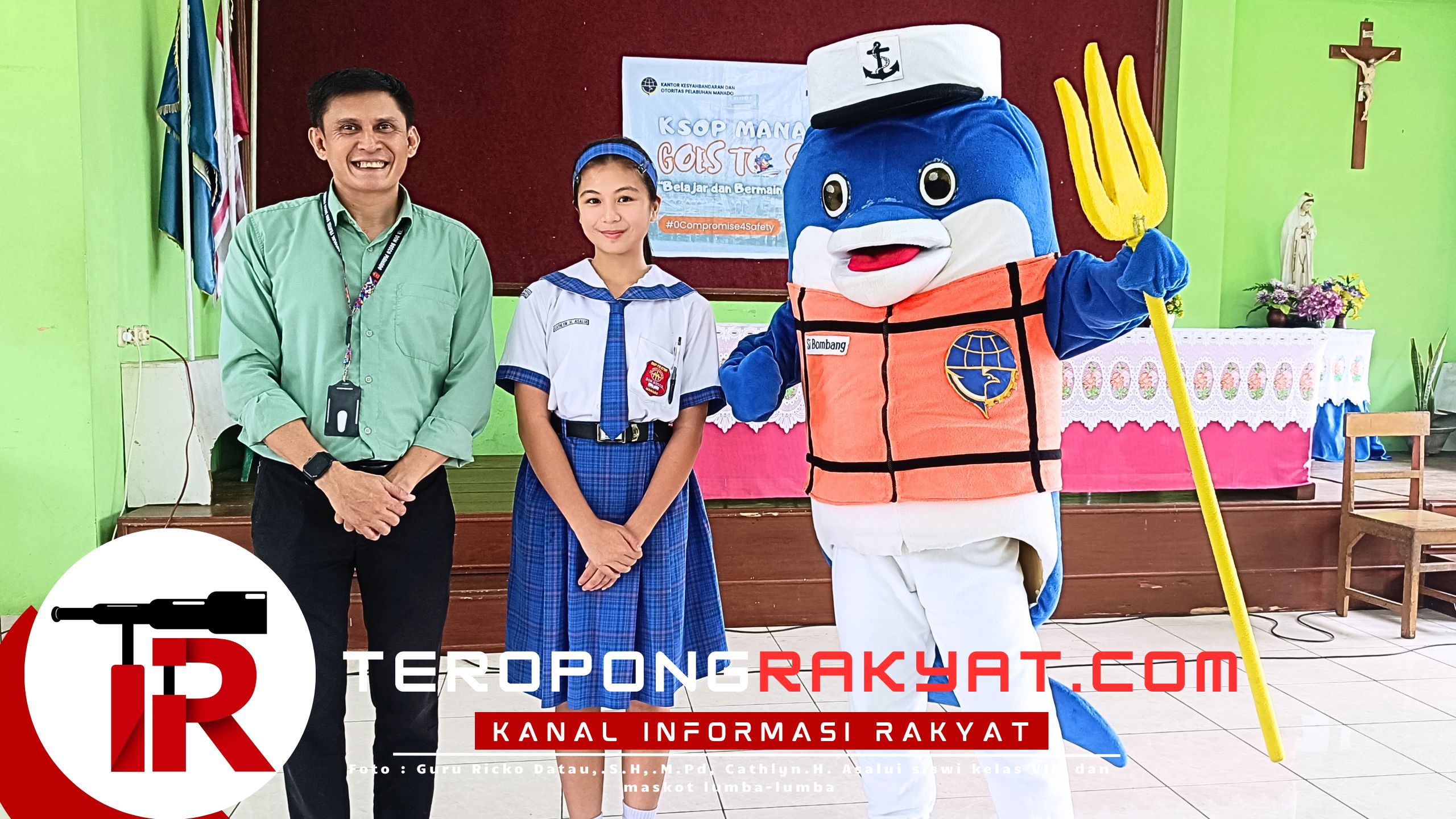 Siswa SD dan SMP Don Bosco Manado Antusias Ikuti Sosialisasi Keselamatan Pelayaran dari KSOP Manado