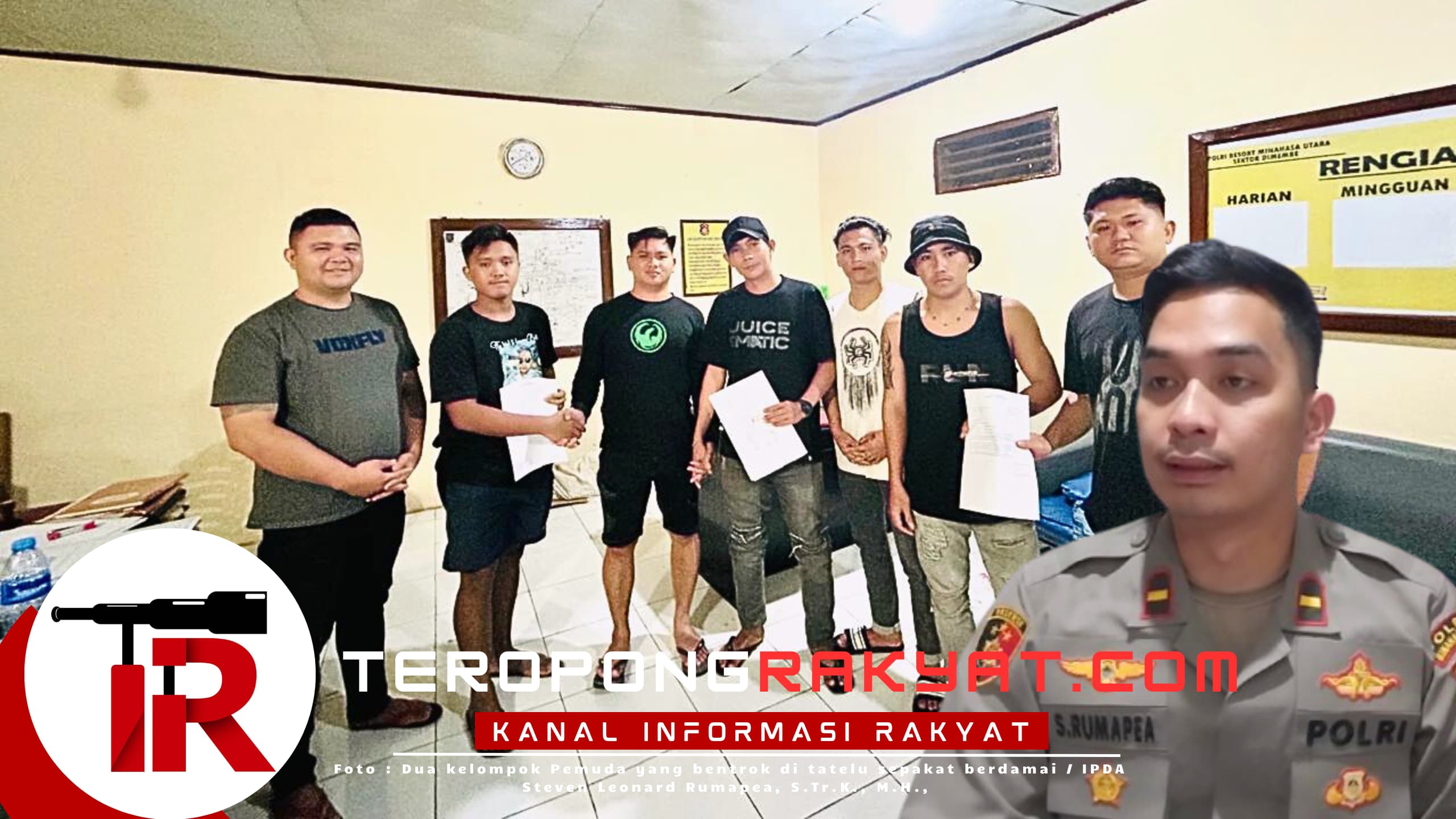 Bentrok Pemuda di Tatelu Berakhir Damai, Kapolsek Dimembe : Penyelesaian Secara Kekeluargaan