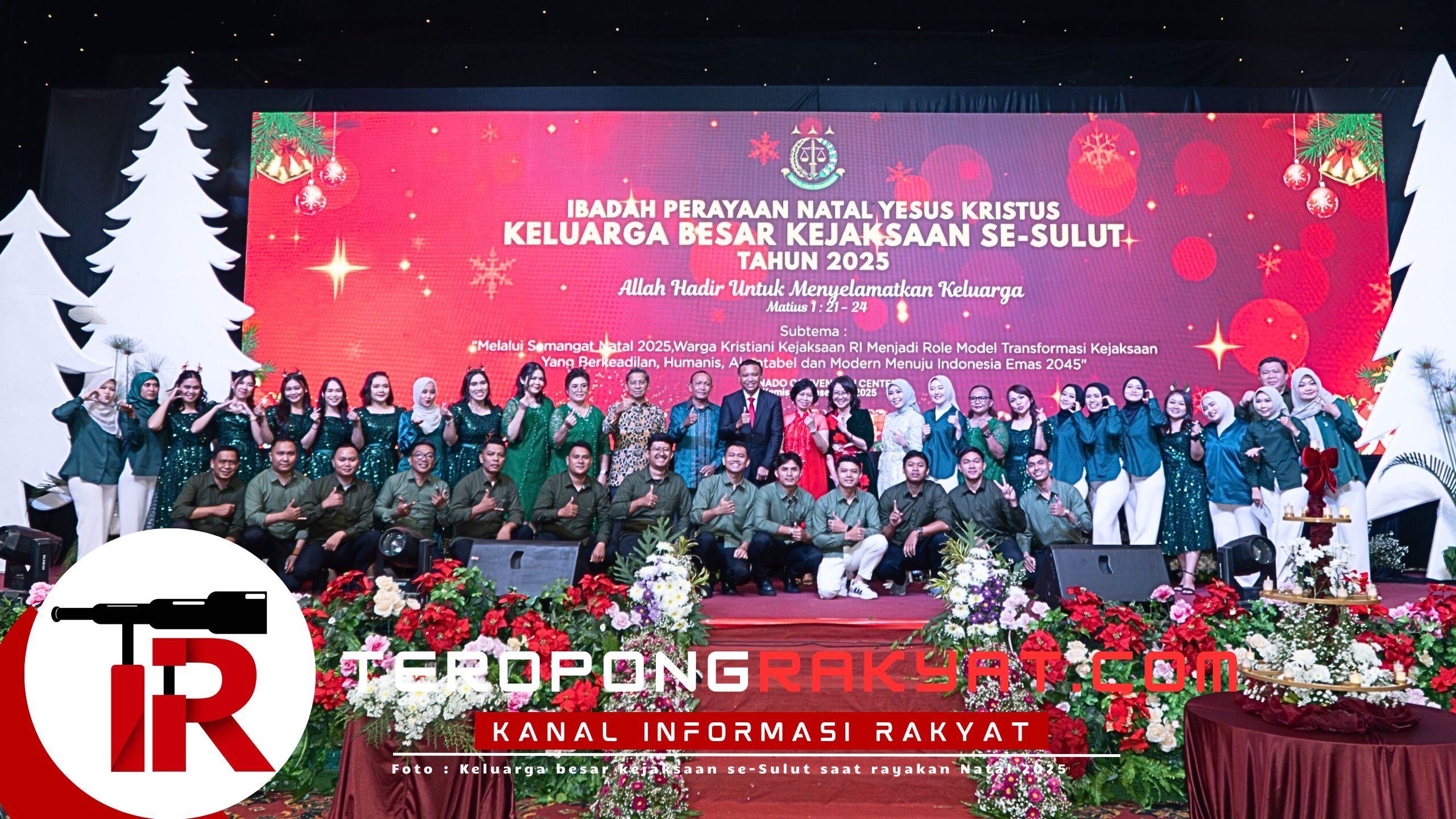 Keluarga Besar Kejaksaan se-Sulut Rayakan Natal 2025, Teguhkan Kasih, Solidaritas, dan Pengabdian