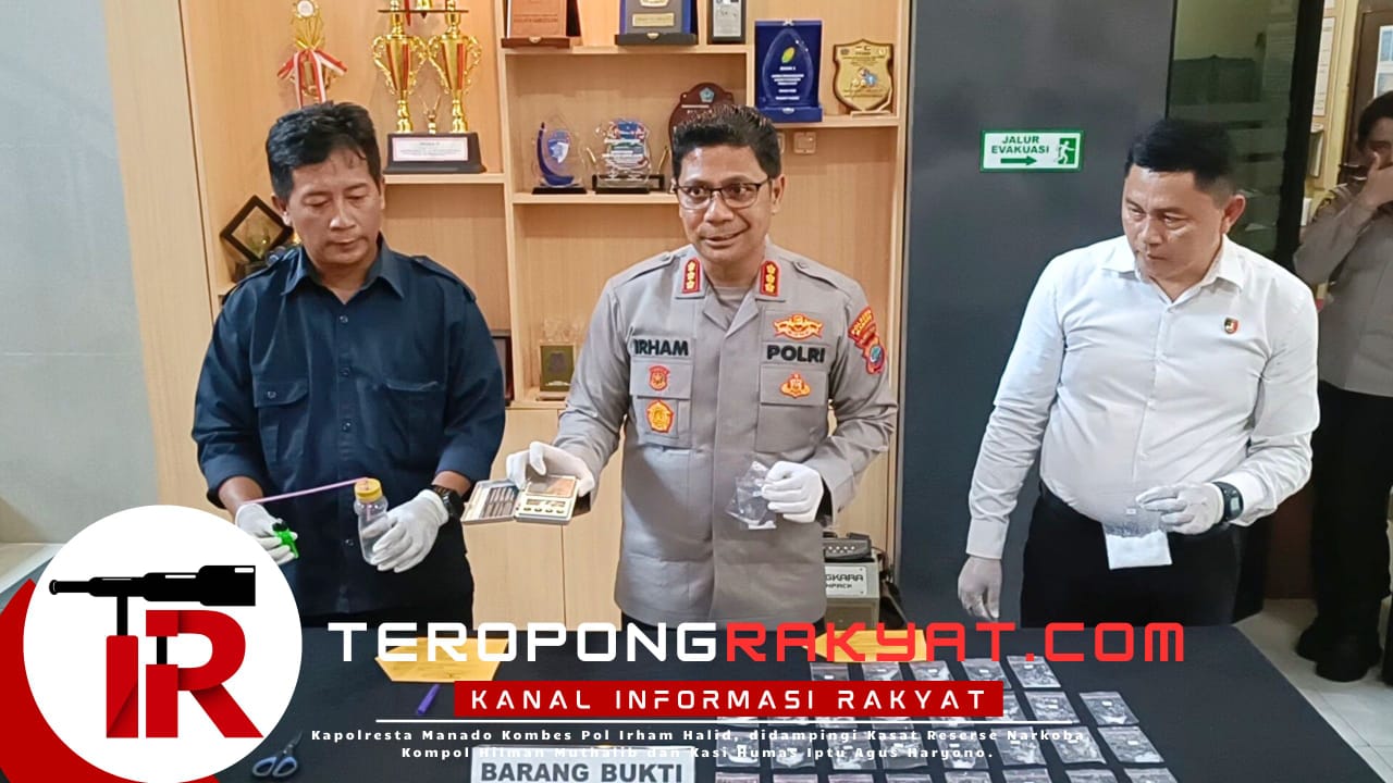 Residivis Pengedar Sabu Kembali Dibekuk Satres Narkoba Polresta Manado, Berhasil Amankan Puluhan Paket Siap Edar 