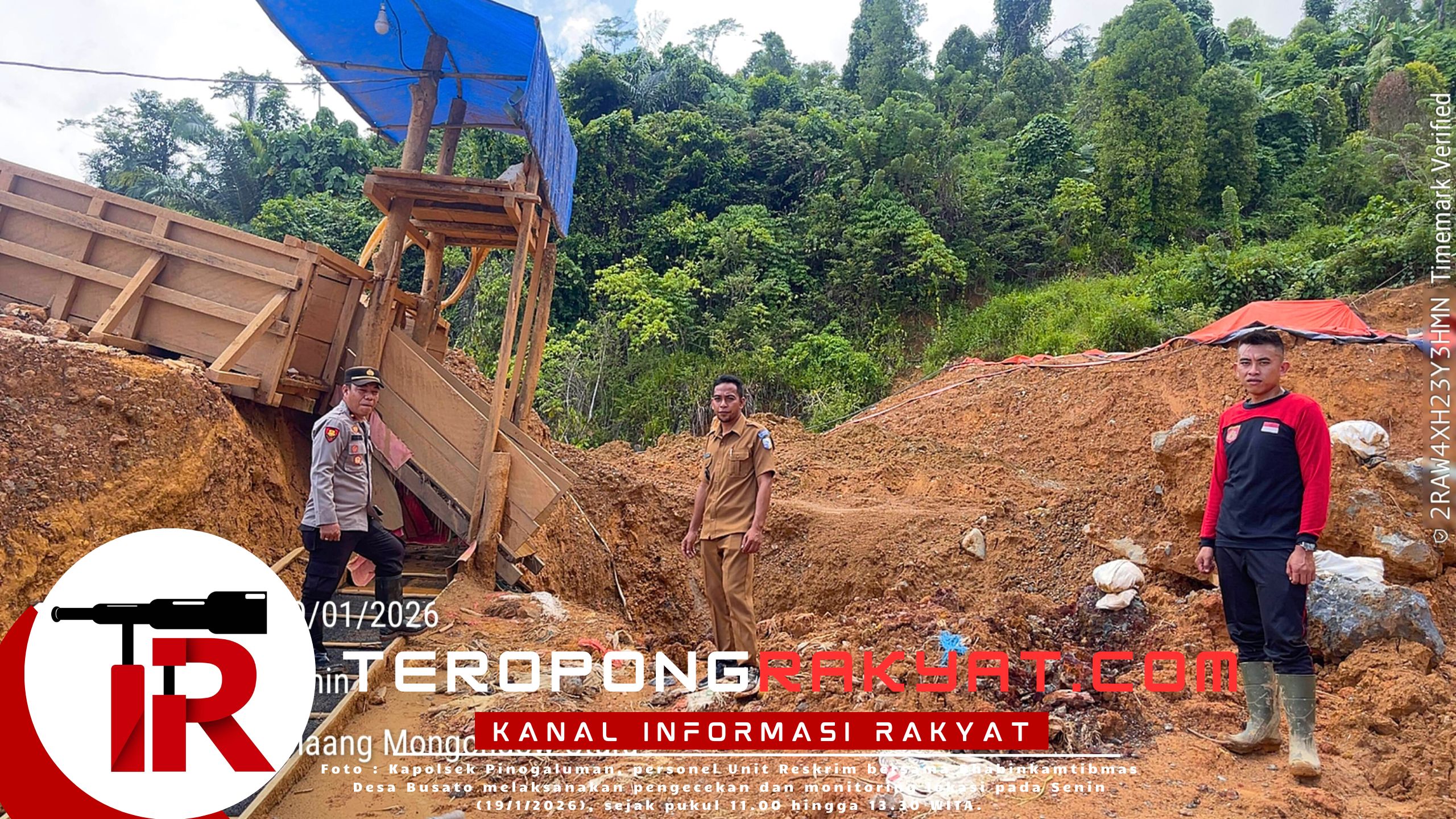 Polisi Pastikan Tidak Ada Aktivitas Tambang Ilegal di Kilo 6 Desa Busato, Bolmut