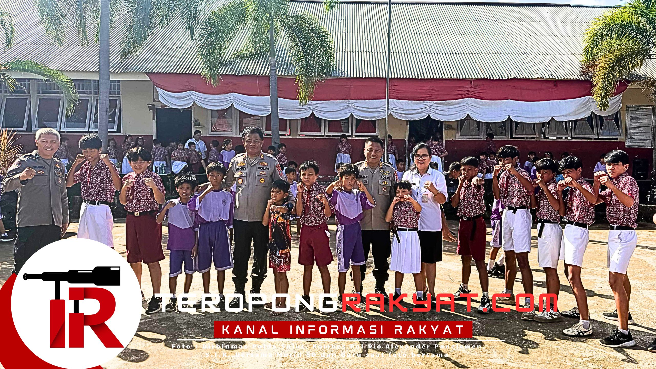 Jelang Boxing on The Street, Dirbinmas Polda Sulut Sambangi Sekolah, Kobarkan Semangat Atlet Muda Manado