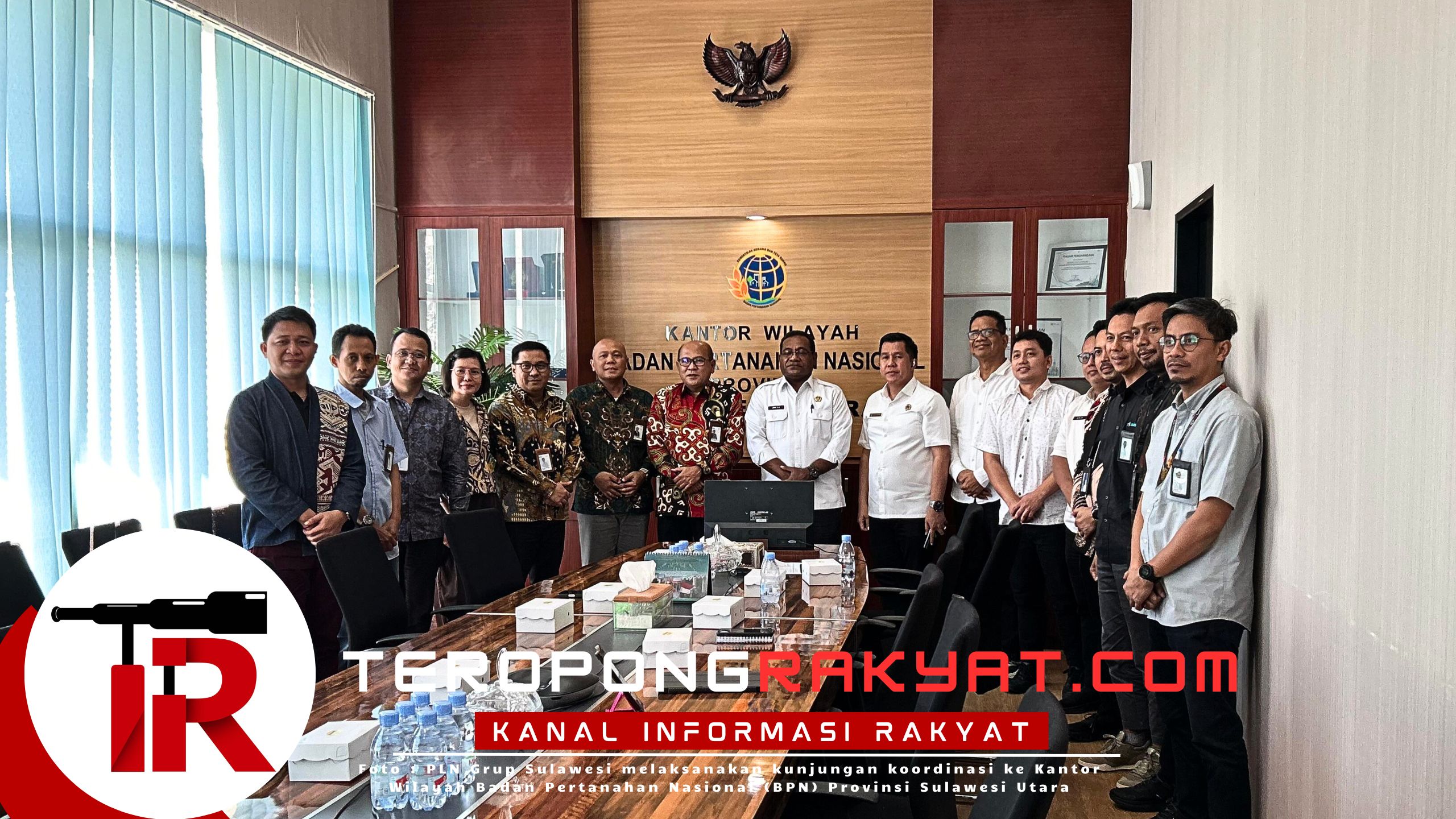 PLN Grup Sulawesi Lakukan Kunjungan Koordinasi ke BPN Kantor Wilayah Sulawesi Utara