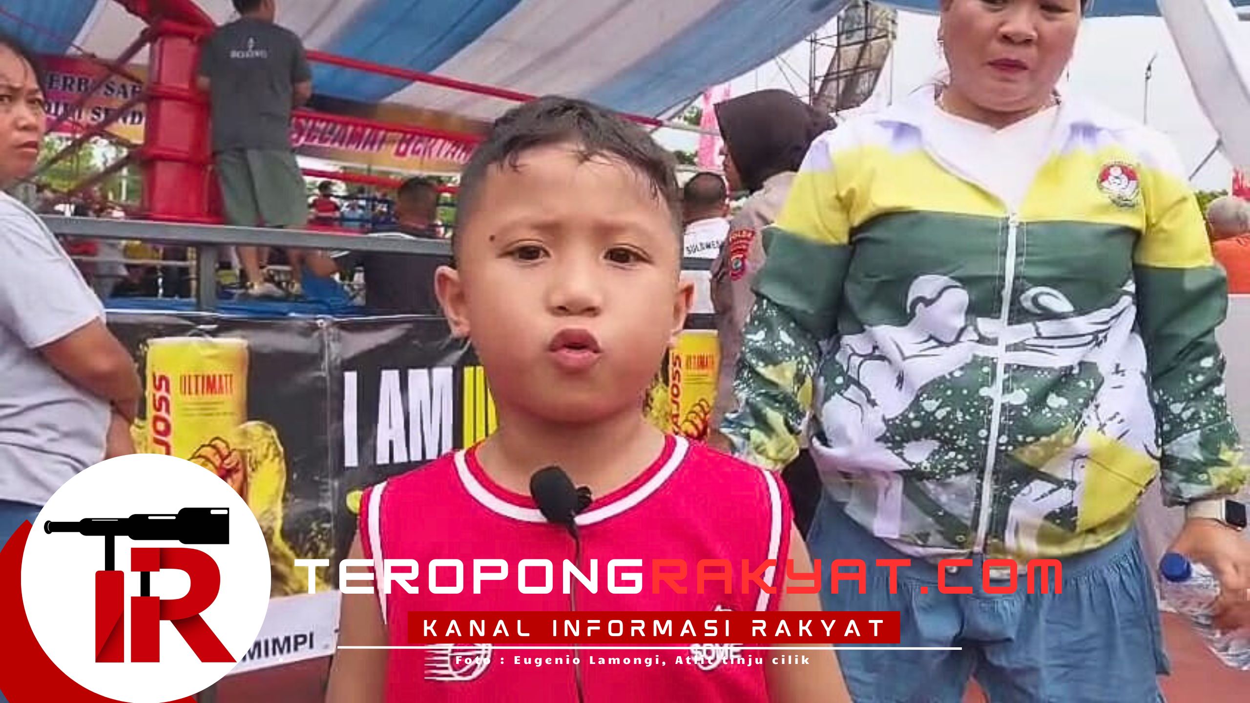 Petinju Cilik 6 Tahun Curi Perhatian di Boxing on The Street Ditbinmas Polda Sulut