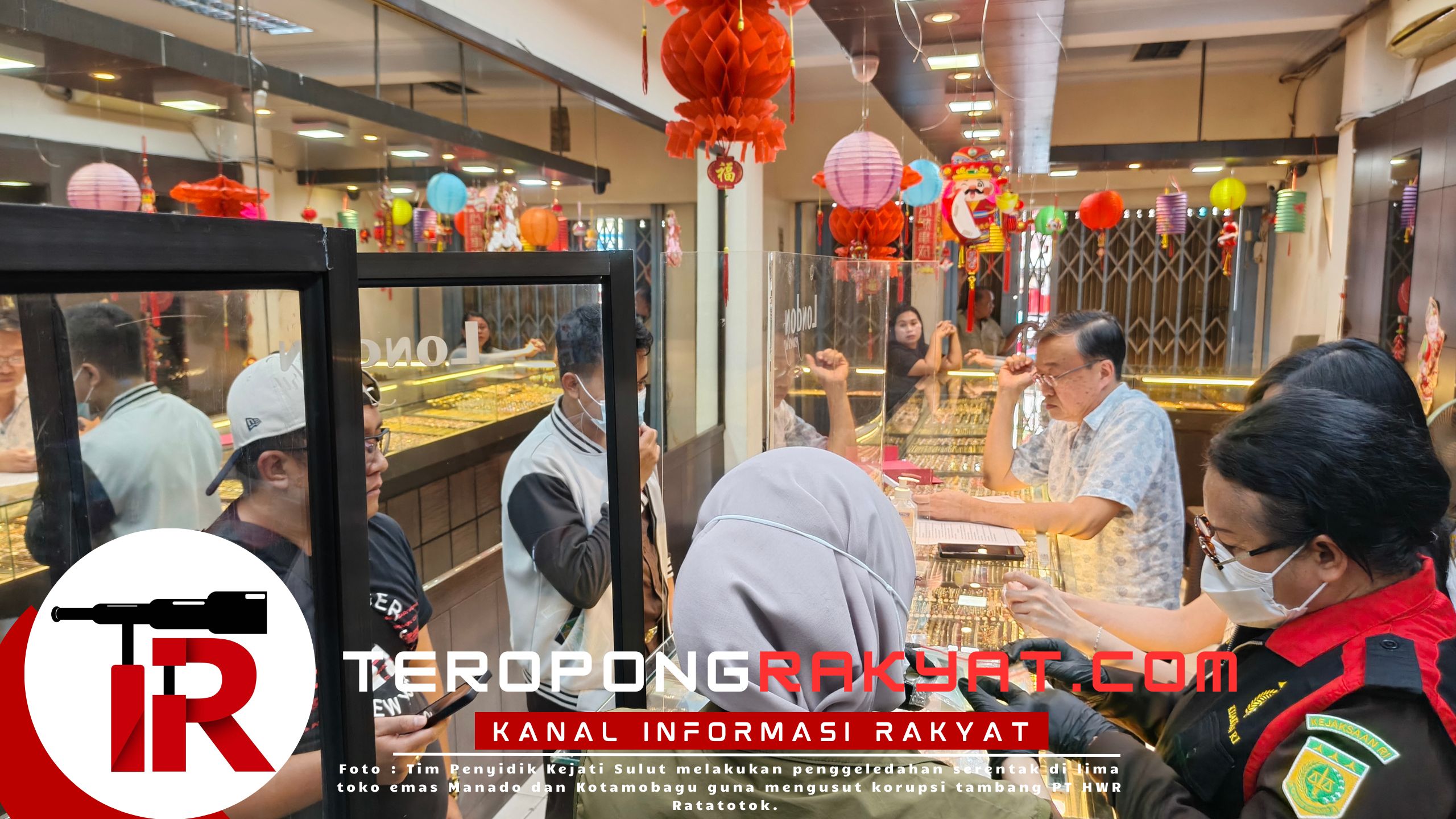Kejati Sulut Geledah Lima Toko Emas Terkait Korupsi PT HWR