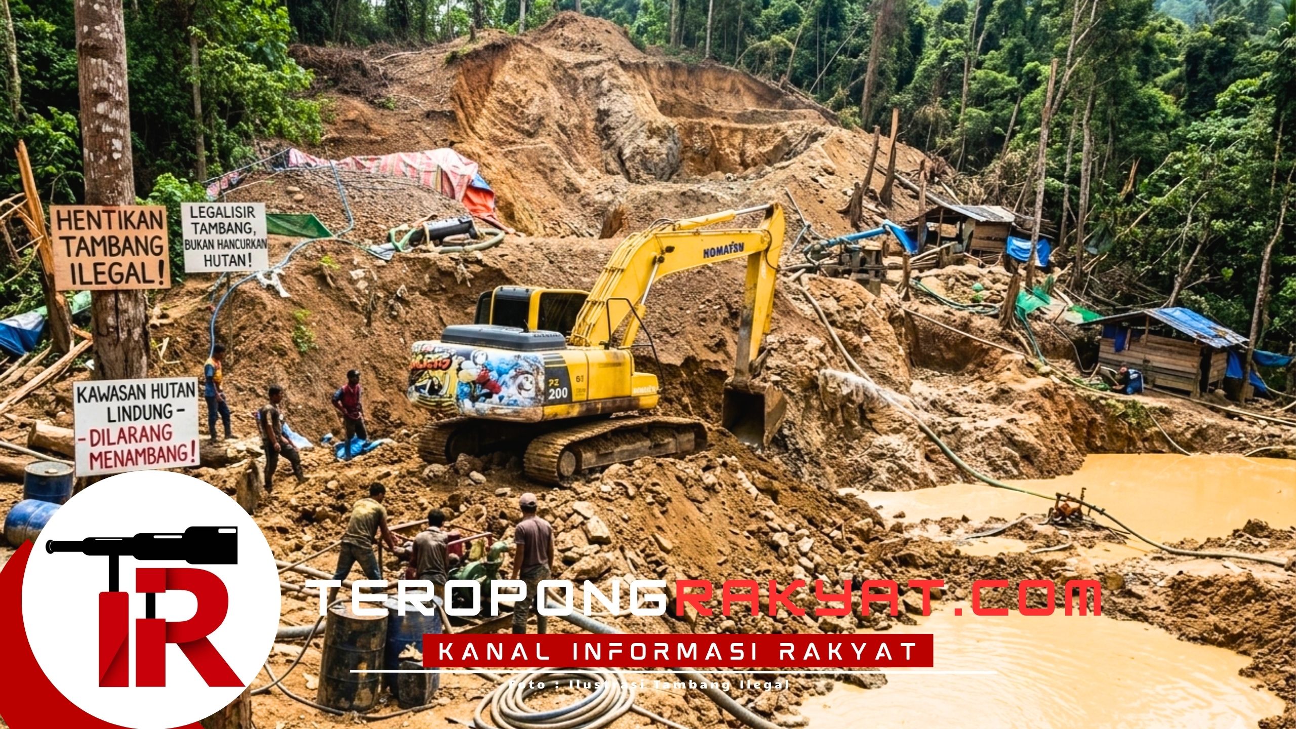 Mafia Tambang Ilegal Boltim Babat Hutan Mopatu Secara Masif, Bahan Kimia Ancam Keselamatan Warga! 