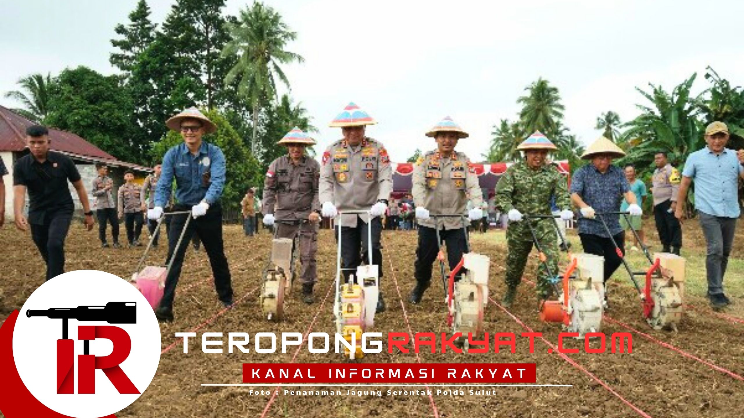 Penanaman Jagung Serentak Polda Sulut Dukung Pangan