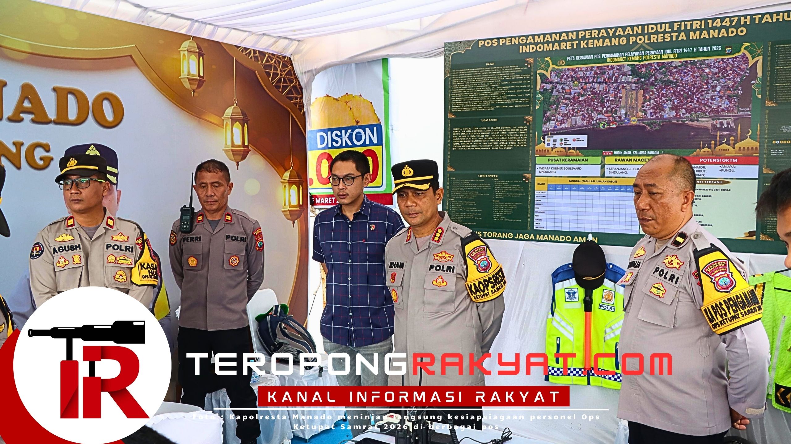 Tinjau Pospam, Kapolresta Manado Pastikan Kesiapsiagaan Personel Ops Ketupat Samrat 2026