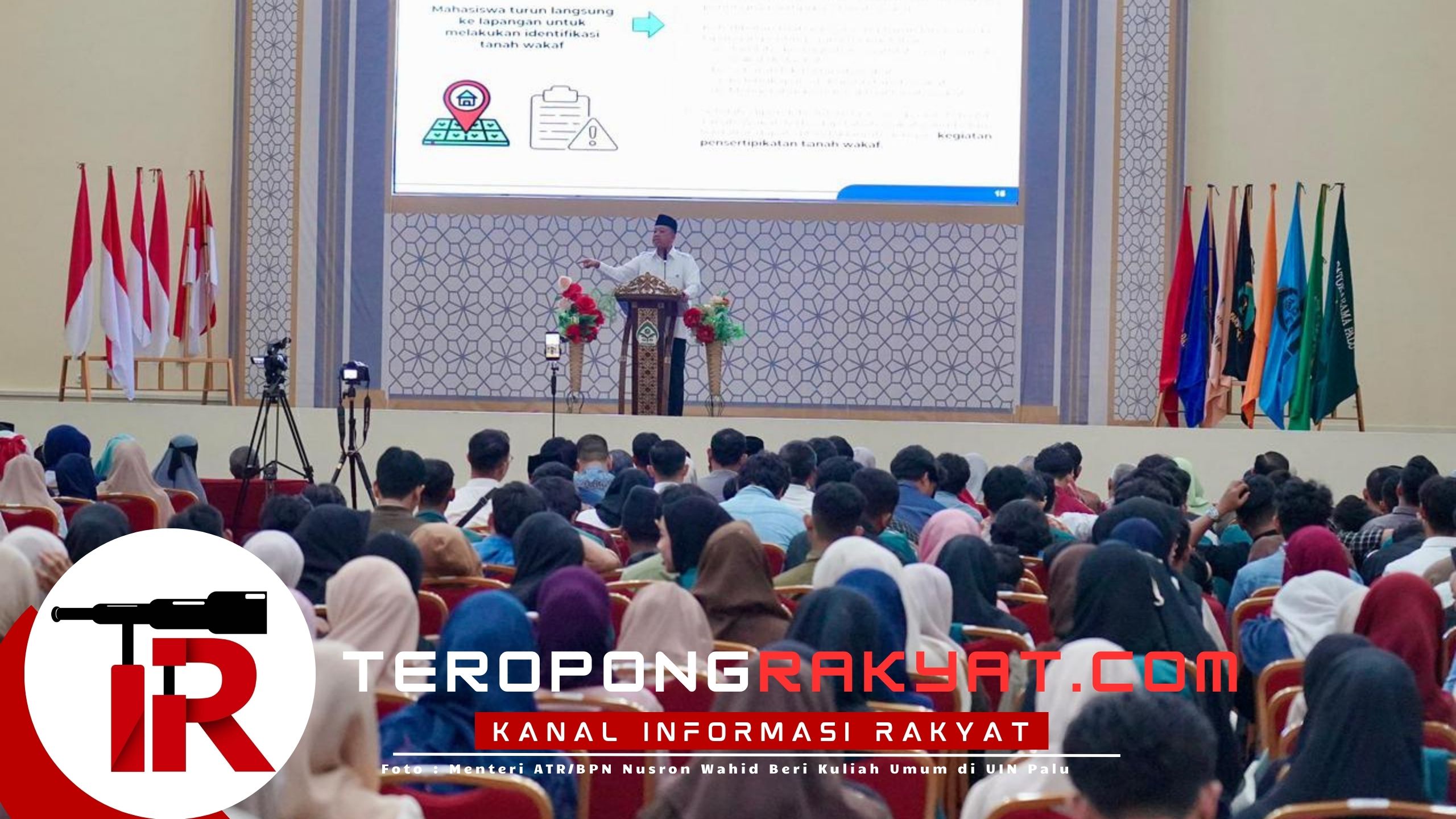 Beri Kuliah Umum, Menteri Nusron Jelaskan Pentingnya Nilai Ekonomi Tanah di UIN Datokarama