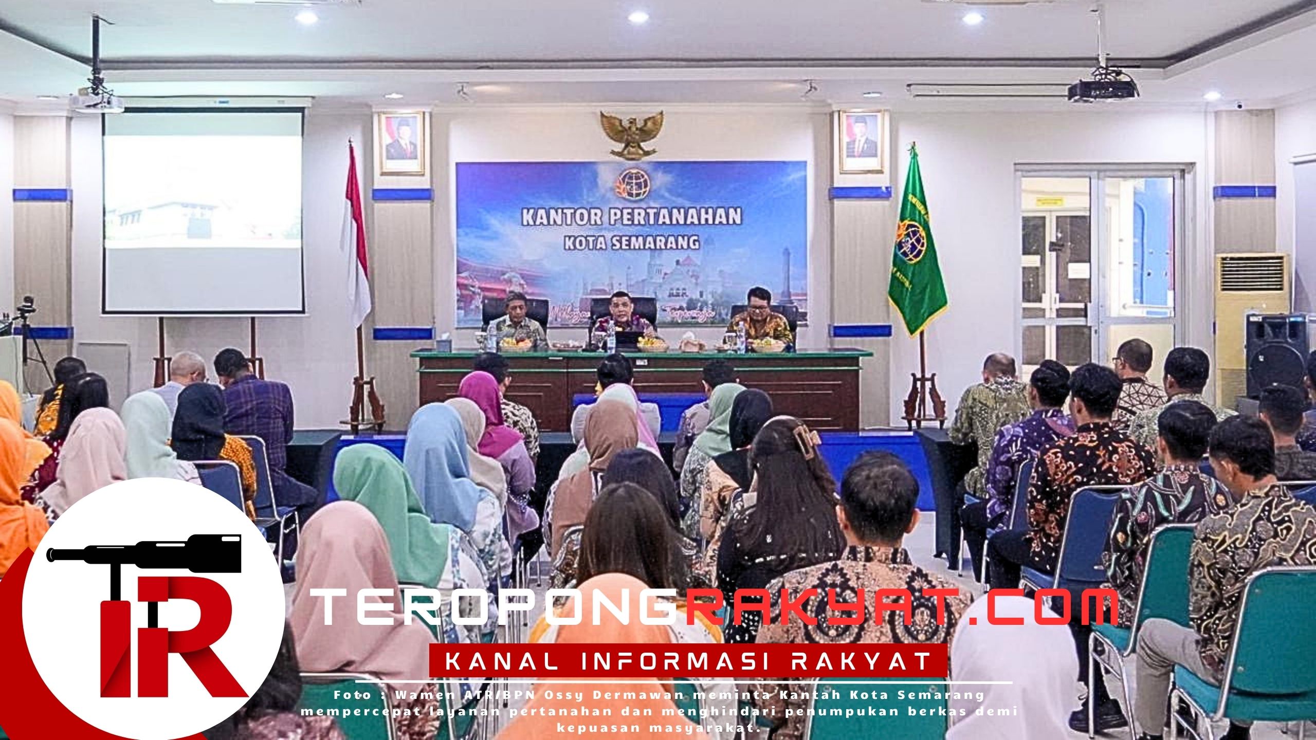 Wamen Ossy Minta Percepat Layanan Pertanahan di Kantah Kota Semarang