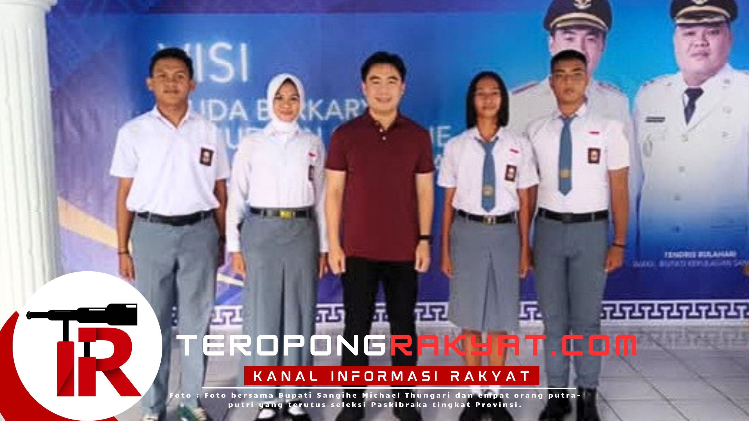 Dilepas Bupati Michael Thungari, Empat Putra-Putri Terbaik Sangihe Ikut Seleksi Paskibraka Sulut 2026