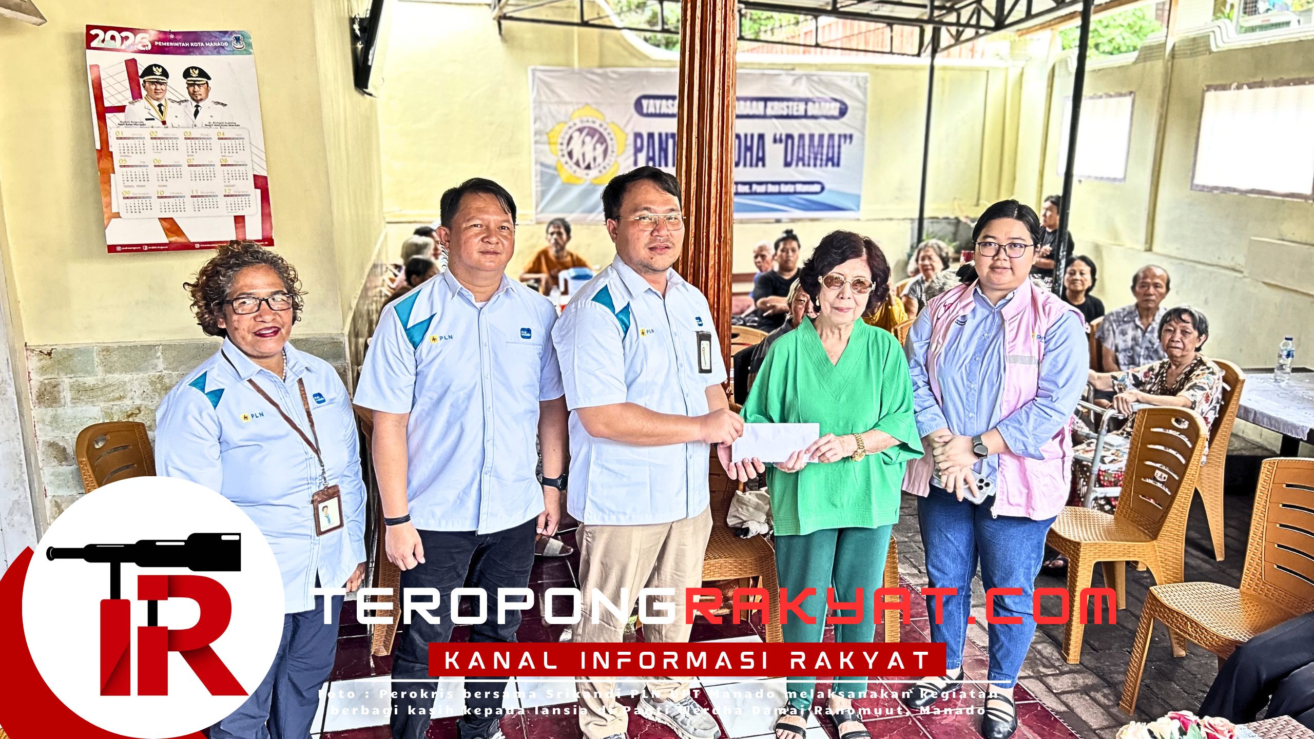 Perokris dan Srikandi PLN UPT Manado Berbagi Kasih dengan Lansia di Panti Werdha Damai Ranomuut