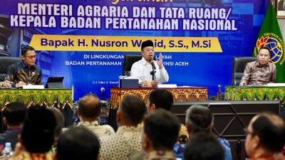Kunjungi Aceh, Nusron Wahid Dorong Transformasi Layanan Pertanahan Lebih Cepat dan Transparan