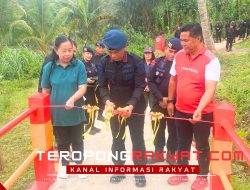 Sat Brimob Polda Sulut Bangun Jalan dan Jembatan Bhayangkara Merah Putih di Minahasa Utara, Permudah Akses Warga