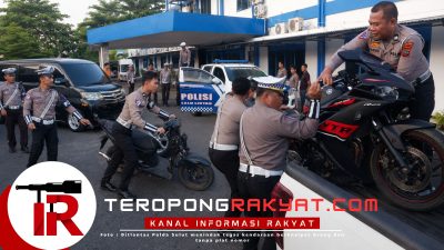 Respon Keluhan Masyarakat, Ditlantas Polda Sulut Jaring Kendaraan Knalpot Brong dan Tanpa Plat