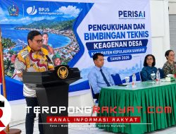 Wabup Sangihe Tendris Bulahari Buka Bimtek Keagenan Desa BPJS Ketenagakerjaan