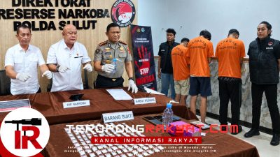 Polda Sulut Bongkar Peredaran Sabu di Manado, Enam Tersangka dan 110 Paket Diamankan